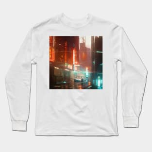 Neon Dystopian Mirage Long Sleeve T-Shirt